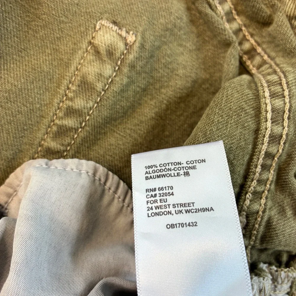 BDG Urban Outfitters Mens Skate Fit Jeans 34x34 Olive Green Distressed Wide Leg